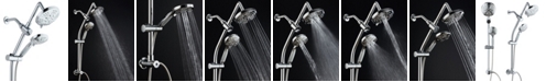 HotelSpa Adjustable Drill-Free Slide Bar with 48-setting Shower Head Combo and Height Extension Arm